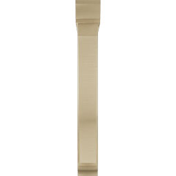Ekena Millwork - BKTUR0554X32X44FST01RCPR - Timberthane Faux Wood Funston Style Bracket w/ Offset Brace, Traditional Ends, 5 1/2"W x 32"D x 44"H, Primed Tan