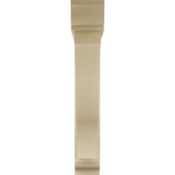Ekena Millwork - BKTUR0554X34X34FST01RCPR - Timberthane Faux Wood Funston Style Bracket w/ Offset Brace, Traditional Ends, 5 1/2"W x 34"D x 34"H, Primed Tan