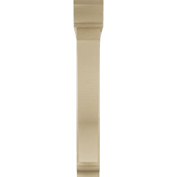Ekena Millwork - BKTUR0554X34X38FST01RCPR - Timberthane Faux Wood Funston Style Bracket w/ Offset Brace, Traditional Ends, 5 1/2"W x 34"D x 38"H, Primed Tan