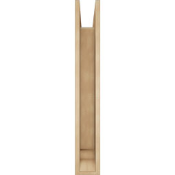 Ekena Millwork - BKTUR0554X34X38FST01RCPR - Timberthane Faux Wood Funston Style Bracket w/ Offset Brace, Traditional Ends, 5 1/2"W x 34"D x 38"H, Primed Tan