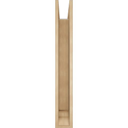 Ekena Millwork - BKTUR0554X34X40FST01RCPR - Timberthane Faux Wood Funston Style Bracket w/ Offset Brace, Traditional Ends, 5 1/2"W x 34"D x 40"H, Primed Tan