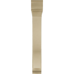 Ekena Millwork - BKTUR0554X36X40FST01RCPR - Timberthane Faux Wood Funston Style Bracket w/ Offset Brace, Traditional Ends, 5 1/2"W x 36"D x 40"H, Primed Tan