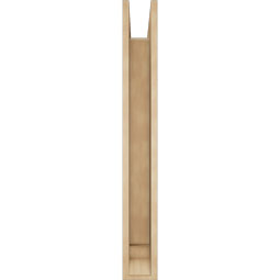Ekena Millwork - BKTUR0554X36X44FST01RCPR - Timberthane Faux Wood Funston Style Bracket w/ Offset Brace, Traditional Ends, 5 1/2"W x 36"D x 44"H, Primed Tan