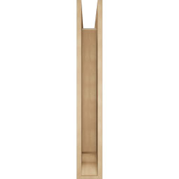 Ekena Millwork - BKTUR0554X38X38FST01RCPR - Timberthane Faux Wood Funston Style Bracket w/ Offset Brace, Traditional Ends, 5 1/2"W x 38"D x 38"H, Primed Tan