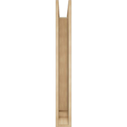 Ekena Millwork - BKTUR0554X38X44FST01RCPR - Timberthane Faux Wood Funston Style Bracket w/ Offset Brace, Traditional Ends, 5 1/2"W x 38"D x 44"H, Primed Tan