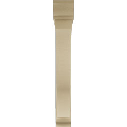 Ekena Millwork - BKTUR0554X40X40FST01RCPR - Timberthane Faux Wood Funston Style Bracket w/ Offset Brace, Traditional Ends, 5 1/2"W x 40"D x 40"H, Primed Tan