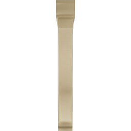 Ekena Millwork - BKTUR0554X40X44FST01RCPR - Timberthane Faux Wood Funston Style Bracket w/ Offset Brace, Traditional Ends, 5 1/2"W x 40"D x 44"H, Primed Tan