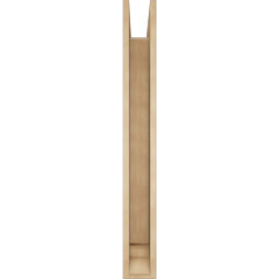 Ekena Millwork - BKTUR0554X46X46FST01RCPR - Timberthane Faux Wood Funston Style Bracket w/ Offset Brace, Traditional Ends, 5 1/2"W x 46"D x 46"H, Primed Tan