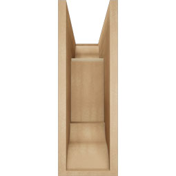 Ekena Millwork - BKTUR0756X18X22FST01RCPR - Timberthane Faux Wood Funston Style Bracket w/ Offset Brace, Traditional Ends, 7 1/2"W x 18"D x 22"H, Primed Tan