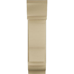 Ekena Millwork - BKTUR0756X18X30FST01RCPR - Timberthane Faux Wood Funston Style Bracket w/ Offset Brace, Traditional Ends, 7 1/2"W x 18"D x 30"H, Primed Tan