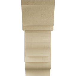 Ekena Millwork - BKTUR0756X20X20FST01RCPR - Timberthane Faux Wood Funston Style Bracket w/ Offset Brace, Traditional Ends, 7 1/2"W x 20"D x 20"H, Primed Tan
