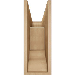 Ekena Millwork - BKTUR0756X20X20FST01RCPR - Timberthane Faux Wood Funston Style Bracket w/ Offset Brace, Traditional Ends, 7 1/2"W x 20"D x 20"H, Primed Tan