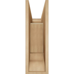 Ekena Millwork - BKTUR0756X20X24FST01RCPR - Timberthane Faux Wood Funston Style Bracket w/ Offset Brace, Traditional Ends, 7 1/2"W x 20"D x 24"H, Primed Tan