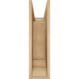 Ekena Millwork - BKTUR0756X20X28FST01RCPR - Timberthane Faux Wood Funston Style Bracket w/ Offset Brace, Traditional Ends, 7 1/2"W x 20"D x 28"H, Primed Tan