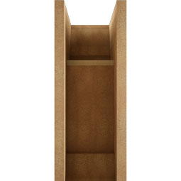 Ekena Millwork - BKTUR0756X22X22FST01RCPR - Timberthane Faux Wood Funston Style Bracket w/ Offset Brace, Traditional Ends, 7 1/2"W x 22"D x 22"H, Primed Tan
