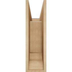 Ekena Millwork - BKTUR0756X22X26FST01RCPR - Timberthane Faux Wood Funston Style Bracket w/ Offset Brace, Traditional Ends, 7 1/2"W x 22"D x 26"H, Primed Tan