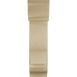 Ekena Millwork - BKTUR0756X22X30FST01RCPR - Timberthane Faux Wood Funston Style Bracket w/ Offset Brace, Traditional Ends, 7 1/2"W x 22"D x 30"H, Primed Tan