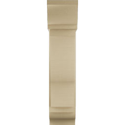 Ekena Millwork - BKTUR0756X22X34FST01RCPR - Timberthane Faux Wood Funston Style Bracket w/ Offset Brace, Traditional Ends, 7 1/2"W x 22"D x 34"H, Primed Tan