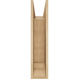 Ekena Millwork - BKTUR0756X22X34FST01RCPR - Timberthane Faux Wood Funston Style Bracket w/ Offset Brace, Traditional Ends, 7 1/2"W x 22"D x 34"H, Primed Tan