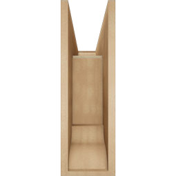 Ekena Millwork - BKTUR0756X24X24FST01RCPR - Timberthane Faux Wood Funston Style Bracket w/ Offset Brace, Traditional Ends, 7 1/2"W x 24"D x 24"H, Primed Tan