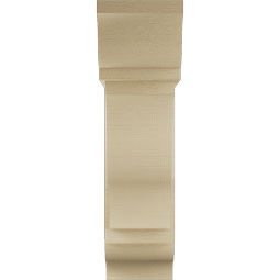 Ekena Millwork - BKTUR0756X24X28FST01RCPR - Timberthane Faux Wood Funston Style Bracket w/ Offset Brace, Traditional Ends, 7 1/2"W x 24"D x 28"H, Primed Tan