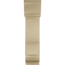 Ekena Millwork - BKTUR0756X24X32FST01RCPR - Timberthane Faux Wood Funston Style Bracket w/ Offset Brace, Traditional Ends, 7 1/2"W x 24"D x 32"H, Primed Tan