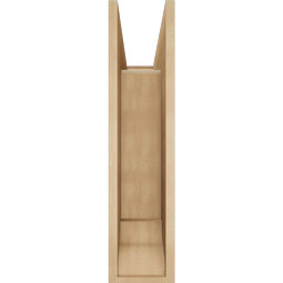 Ekena Millwork - BKTUR0756X24X32FST01RCPR - Timberthane Faux Wood Funston Style Bracket w/ Offset Brace, Traditional Ends, 7 1/2"W x 24"D x 32"H, Primed Tan