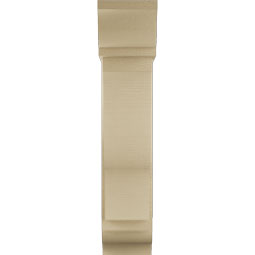 Ekena Millwork - BKTUR0756X24X36FST01RCPR - Timberthane Faux Wood Funston Style Bracket w/ Offset Brace, Traditional Ends, 7 1/2"W x 24"D x 36"H, Primed Tan
