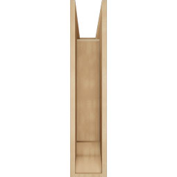 Ekena Millwork - BKTUR0756X24X36FST01RCPR - Timberthane Faux Wood Funston Style Bracket w/ Offset Brace, Traditional Ends, 7 1/2"W x 24"D x 36"H, Primed Tan