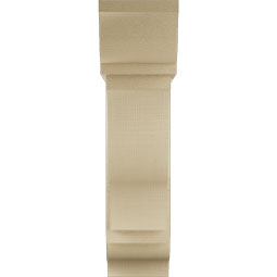 Ekena Millwork - BKTUR0756X26X30FST01RCPR - Timberthane Faux Wood Funston Style Bracket w/ Offset Brace, Traditional Ends, 7 1/2"W x 26"D x 30"H, Primed Tan