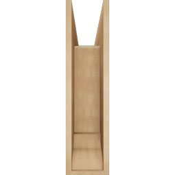 Ekena Millwork - BKTUR0756X26X30FST01RCPR - Timberthane Faux Wood Funston Style Bracket w/ Offset Brace, Traditional Ends, 7 1/2"W x 26"D x 30"H, Primed Tan