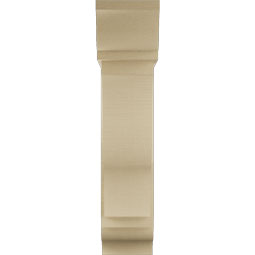 Ekena Millwork - BKTUR0756X26X34FST01RCPR - Timberthane Faux Wood Funston Style Bracket w/ Offset Brace, Traditional Ends, 7 1/2"W x 26"D x 34"H, Primed Tan