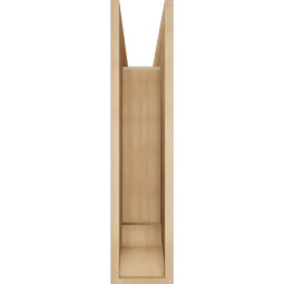 Ekena Millwork - BKTUR0756X26X34FST01RCPR - Timberthane Faux Wood Funston Style Bracket w/ Offset Brace, Traditional Ends, 7 1/2"W x 26"D x 34"H, Primed Tan