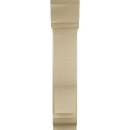 Ekena Millwork - BKTUR0756X26X38FST01RCPR - Timberthane Faux Wood Funston Style Bracket w/ Offset Brace, Traditional Ends, 7 1/2"W x 26"D x 38"H, Primed Tan