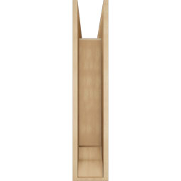 Ekena Millwork - BKTUR0756X26X38FST01RCPR - Timberthane Faux Wood Funston Style Bracket w/ Offset Brace, Traditional Ends, 7 1/2"W x 26"D x 38"H, Primed Tan