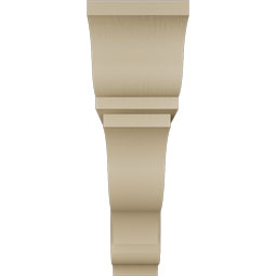 Ekena Millwork - BKTUR0756X28X28FST01RCPR - Timberthane Faux Wood Funston Style Bracket w/ Offset Brace, Traditional Ends, 7 1/2"W x 28"D x 28"H, Primed Tan