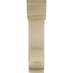 Ekena Millwork - BKTUR0756X28X32FST01RCPR - Timberthane Faux Wood Funston Style Bracket w/ Offset Brace, Traditional Ends, 7 1/2"W x 28"D x 32"H, Primed Tan
