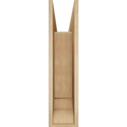 Ekena Millwork - BKTUR0756X28X32FST01RCPR - Timberthane Faux Wood Funston Style Bracket w/ Offset Brace, Traditional Ends, 7 1/2"W x 28"D x 32"H, Primed Tan