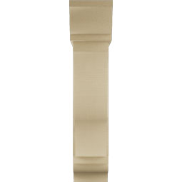 Ekena Millwork - BKTUR0756X28X36FST01RCPR - Timberthane Faux Wood Funston Style Bracket w/ Offset Brace, Traditional Ends, 7 1/2"W x 28"D x 36"H, Primed Tan