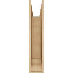 Ekena Millwork - BKTUR0756X28X36FST01RCPR - Timberthane Faux Wood Funston Style Bracket w/ Offset Brace, Traditional Ends, 7 1/2"W x 28"D x 36"H, Primed Tan
