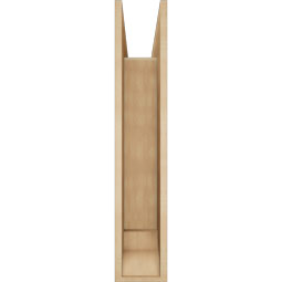 Ekena Millwork - BKTUR0756X28X40FST01RCPR - Timberthane Faux Wood Funston Style Bracket w/ Offset Brace, Traditional Ends, 7 1/2"W x 28"D x 40"H, Primed Tan