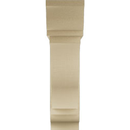 Ekena Millwork - BKTUR0756X30X30FST01RCPR - Timberthane Faux Wood Funston Style Bracket w/ Offset Brace, Traditional Ends, 7 1/2"W x 30"D x 30"H, Primed Tan