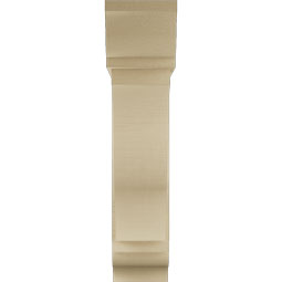 Ekena Millwork - BKTUR0756X30X34FST01RCPR - Timberthane Faux Wood Funston Style Bracket w/ Offset Brace, Traditional Ends, 7 1/2"W x 30"D x 34"H, Primed Tan