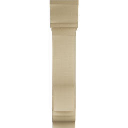 Ekena Millwork - BKTUR0756X30X38FST01RCPR - Timberthane Faux Wood Funston Style Bracket w/ Offset Brace, Traditional Ends, 7 1/2"W x 30"D x 38"H, Primed Tan