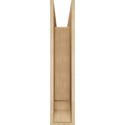 Ekena Millwork - BKTUR0756X30X38FST01RCPR - Timberthane Faux Wood Funston Style Bracket w/ Offset Brace, Traditional Ends, 7 1/2"W x 30"D x 38"H, Primed Tan