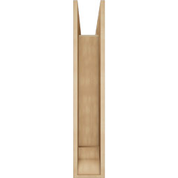 Ekena Millwork - BKTUR0756X30X42FST01RCPR - Timberthane Faux Wood Funston Style Bracket w/ Offset Brace, Traditional Ends, 7 1/2"W x 30"D x 42"H, Primed Tan