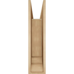 Ekena Millwork - BKTUR0756X32X32FST01RCPR - Timberthane Faux Wood Funston Style Bracket w/ Offset Brace, Traditional Ends, 7 1/2"W x 32"D x 32"H, Primed Tan