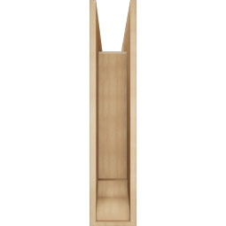Ekena Millwork - BKTUR0756X32X36FST01RCPR - Timberthane Faux Wood Funston Style Bracket w/ Offset Brace, Traditional Ends, 7 1/2"W x 32"D x 36"H, Primed Tan