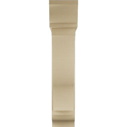 Ekena Millwork - BKTUR0756X32X38FST01RCPR - Timberthane Faux Wood Funston Style Bracket w/ Offset Brace, Traditional Ends, 7 1/2"W x 32"D x 38"H, Primed Tan