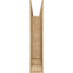 Ekena Millwork - BKTUR0756X32X38FST01RCPR - Timberthane Faux Wood Funston Style Bracket w/ Offset Brace, Traditional Ends, 7 1/2"W x 32"D x 38"H, Primed Tan